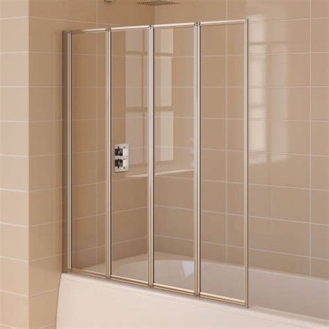 800mm Folding Bath Shower Glass Bathroom Screen Ibathuk