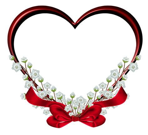 Transparent Red Heart Frame Decor Png Clipart Украшение рамок