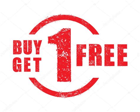 Buy 1 free 1 flash deals. Buy 1 get 1 gratis rubberstempel, vector — Stockvector ...