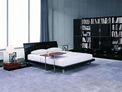 Black lacquer bedroom furniture ideas wood with lane set painted sleek post lights milan dresser. Lacquer Finish Contemporary Bedroom Set Aron Black