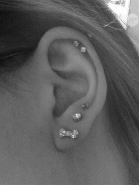 Love My Ear Piercings Triple Lobe And Double Cartilage Im Thinking