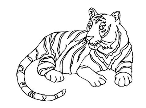 Coloriage De Tigre à Imprimer Pour Enfants Coloriages De Tigres Pour