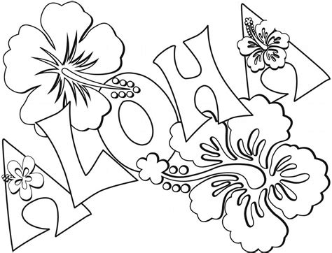 Free Printable Aloha Coloring Page - Free Printable Coloring Pages for Kids