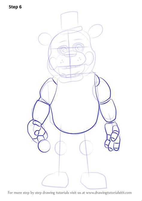 Learn How To Draw Toy Freddy Fazbear From Five Nights At Freddys Five