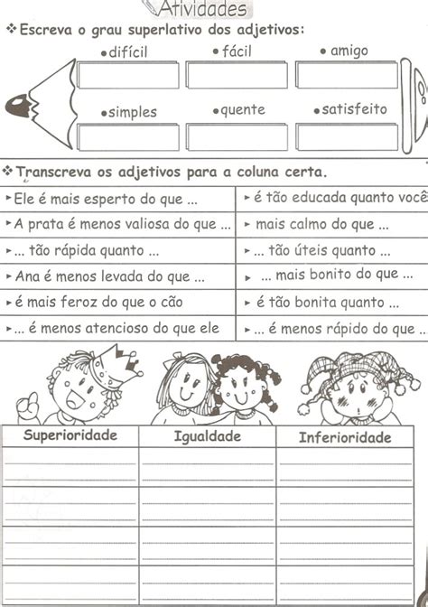 Adjetivo 20 Atividades ExercÍcios Para Imprimir Portal Escola