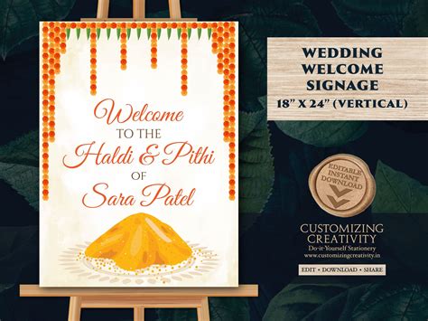 Haldi Signages As Haldi Welcome Signs Haldi Ceremony Signs And Etsy