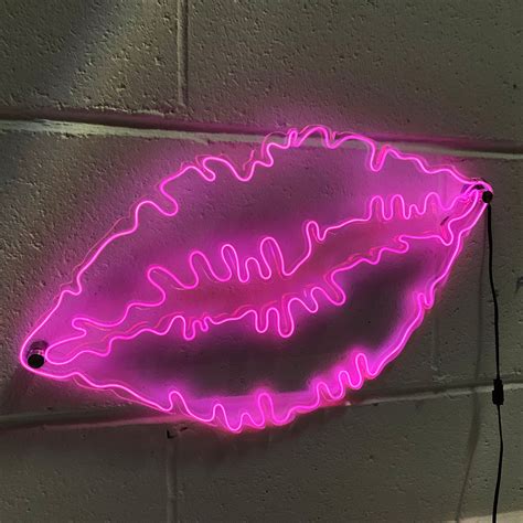 Lips Neon Sign Custom Neon Sign Valentines Neon Sign Etsy