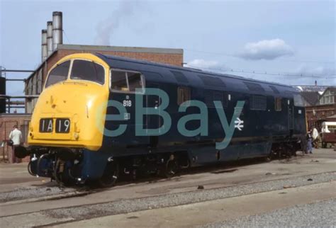 35mm Railway Slide Of Class 42 Warship D818 Swindon Works Copyright