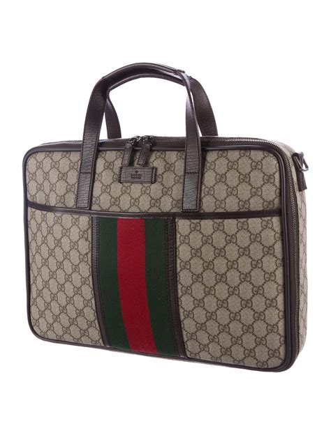 Gucci Gg Plus Web Laptop Bag Technology Guc157843 The Realreal
