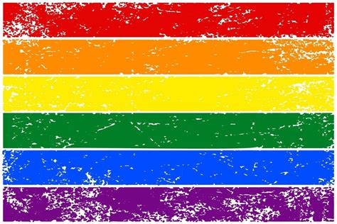 Bandera Arcoiris Lgbt Banner Dibujado A Mano Colorido Con Textura