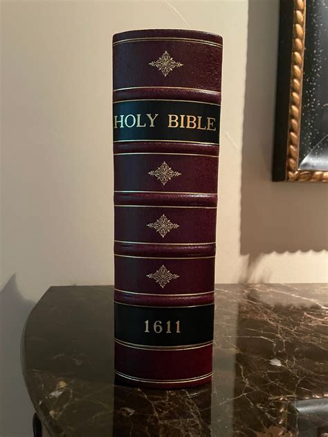 1611 King James Bible First Edition Facsimile Bound In Burgundy