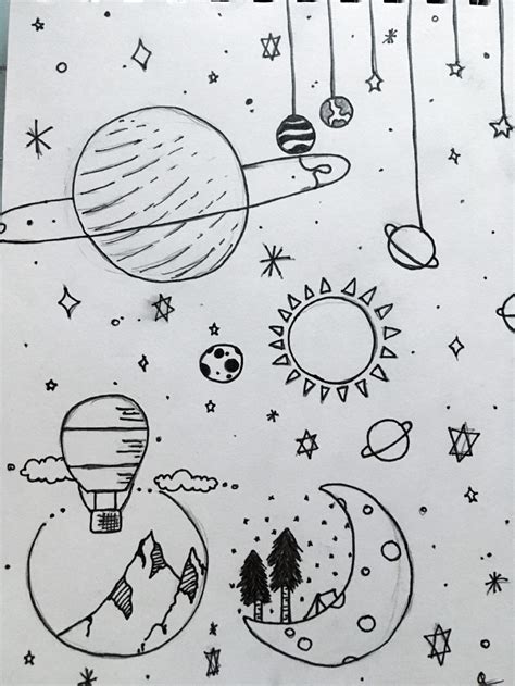 10 Dibujos Del Espacio A Lapiz