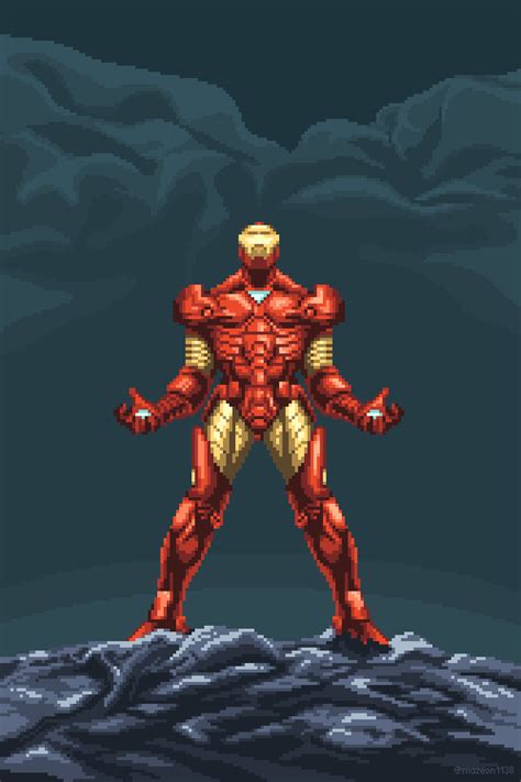 Iron Man Marvel Fandoms  Pixel Art Joyreactor
