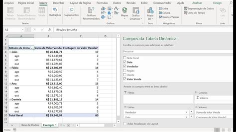 Tabelas Dinâmicas no Excel Parte Como analisar dados e gerar relatórios rapidamente YouTube