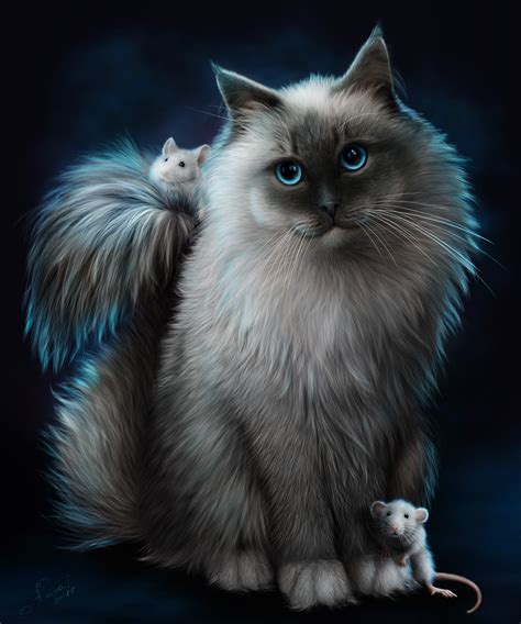 824216 Cats Painting Art Mice Glance Rare Gallery Hd Wallpapers