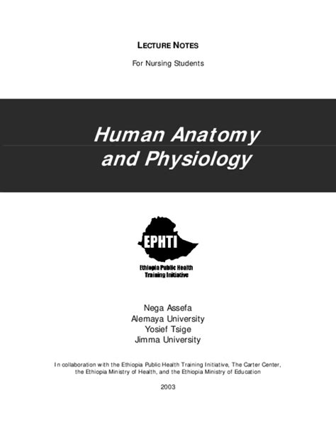 Pdf Lecture Notes Human Anatomy And Physiology Saber Arraffi