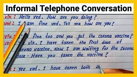 Informal Telephone Conversation In English Learn And Write English