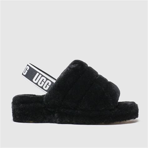 Ugg Black Fluff Yeah Slide Sandals Shoefreak