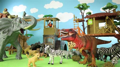 Animal Planet Zoo Animals Wildlife Toy Treehouse Playset - Fun Animals