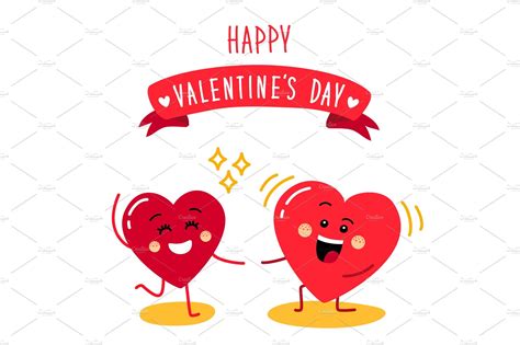 Cute Holiday Valentines Day Card With Funny Cartoon