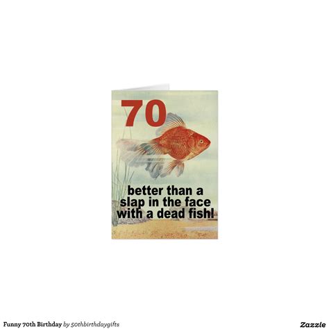 Funny 70th Birthday Card Zazzle