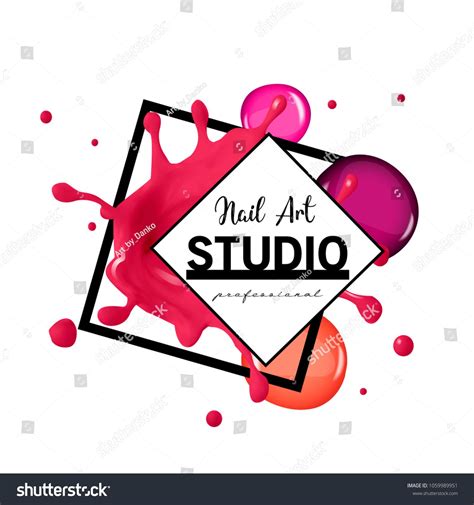 Nail Art studio logo design template. studio#Art#Nail#template | Nail art studio, Studio logo ...