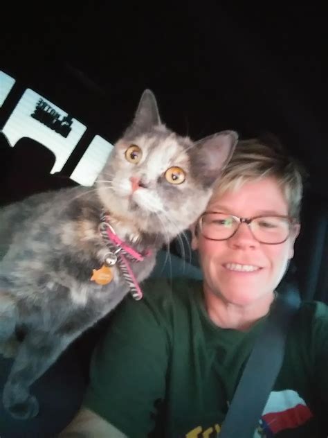 Cat co-captain! Just a picture of me and my awesome cat, Felicity Smoke