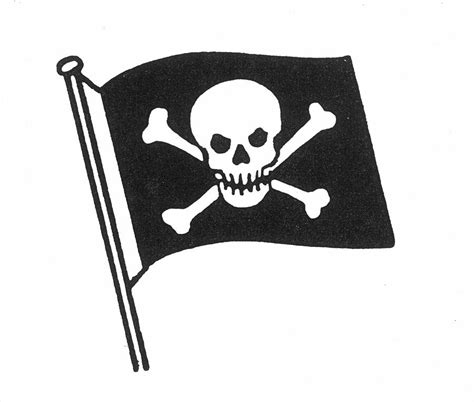 Pirates Jolly Roger Flag Jolly Roger Flag Waving On A Dark Rainy Sky