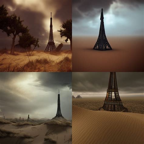 Post Apocalypse Eiffel Tower Ai Generated Artwork Nightcafe Creator