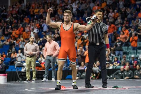 Big 12 Wrestling Osu Matches History With Eighth Consecutive