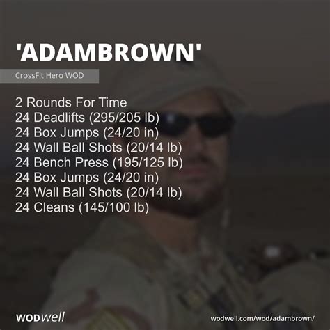 Adambrown Workout Crossfit Hero Wod Wodwell