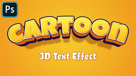 Cartoon 3d Text Effect In Photoshop Tutorial Learn Photoshop