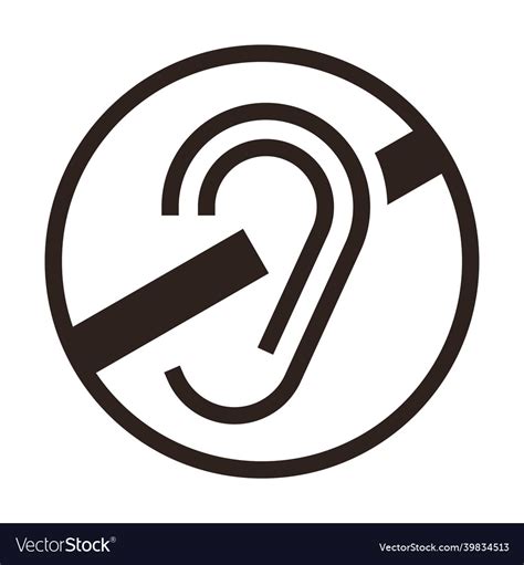 Deaf Icon Royalty Free Vector Image Vectorstock