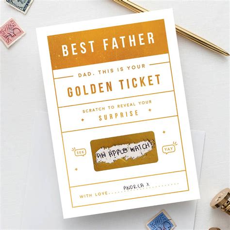 Therefore, please make sure to select the correct currency. Dad's Golden Ticket Card in 2020 | Ticket card, Golden ...