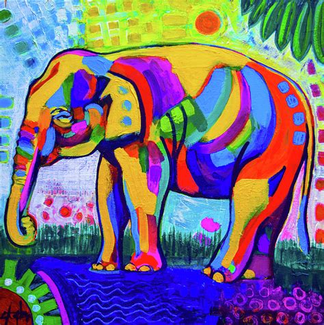 Colorful Elephant Painting By Stephen Humphries Fine Art America