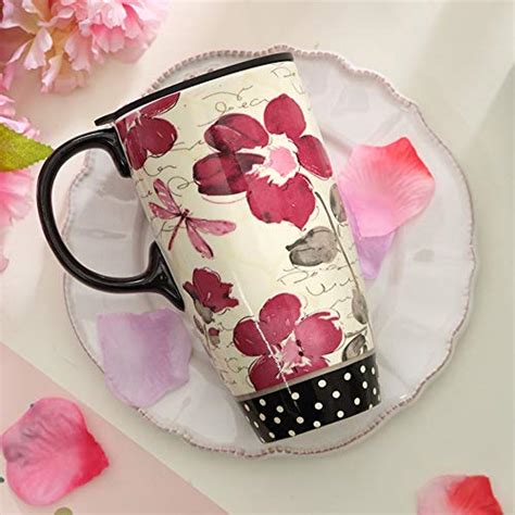 Topadorn 17 Oz Tall Ceramic Travel Mug Coffee Cup With Sealed Lid Pricepulse