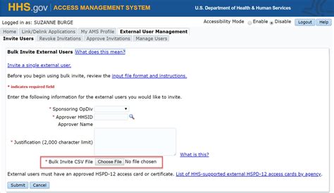 Hhs Ams How To Invite An External User