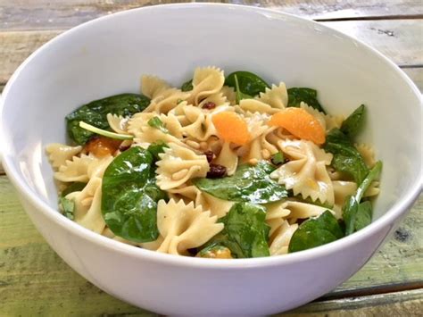 1/2 cup of dried cranberries. Mandarin Pasta Spinach Salad with Teriyaki Dressing ...