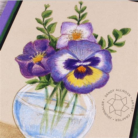 The Best Easy Flowers To Draw With Colored Pencils References Fsabd42