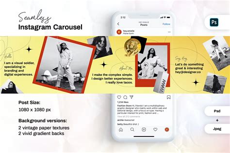 Seamless Instagram Carousel Vol 2 Design Cuts