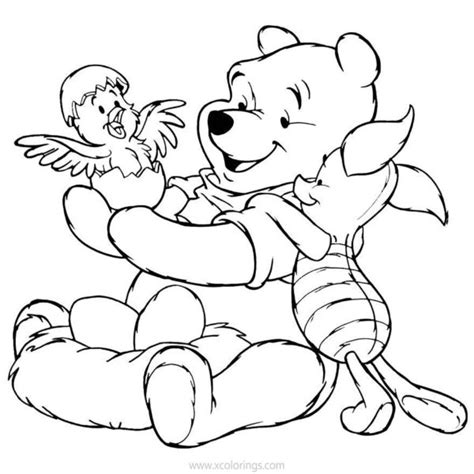 Disney Winnie The Pooh Easter Coloring Pages Eeyore With Easter Eggs Xcolorings