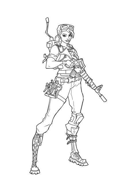 Fortnite Female Coloring Pages