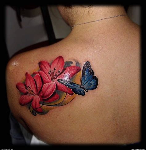 Realistic Butterfly Tattoos On Shoulder Butterfly