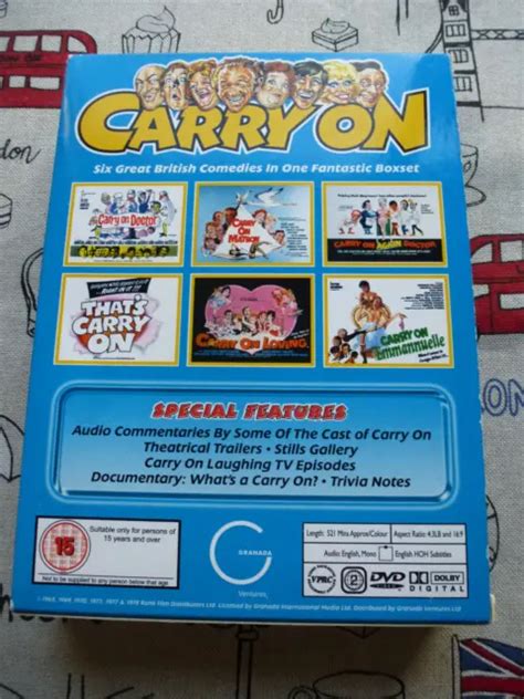 Carry On Doctors And Nurses Collection X6 Film X6 Dvd Boxset Region 2 Uk