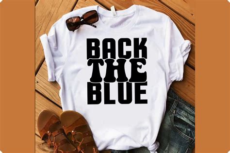 Back The Blue Graphic By Crazy Cat · Creative Fabrica