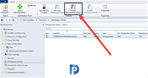 How To Enable Sccm Distribution Point Maintenance Mode