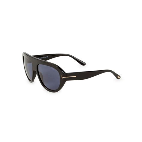 tom ford 59mm thick aviator sunglasses in black lyst