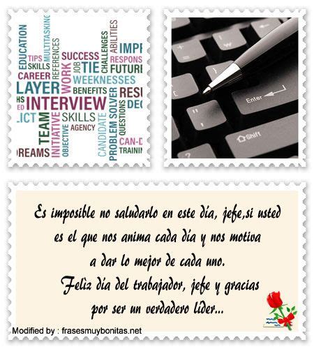 Bonitas palabras para decir adiós a tu jefe. Frases por el día del trabajador para mi jefe