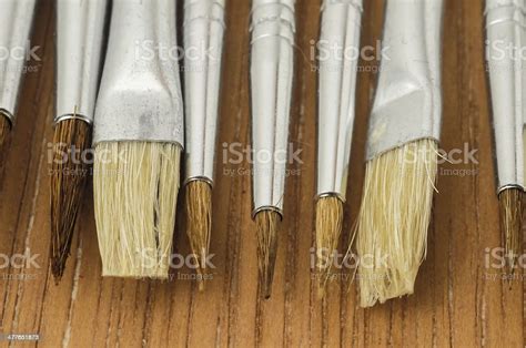New Wooden Different Paintbrush Texture Stock Photo Download Image