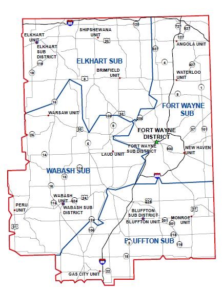 Map Of Fort Wayne City Political Blank Geography And Road Map